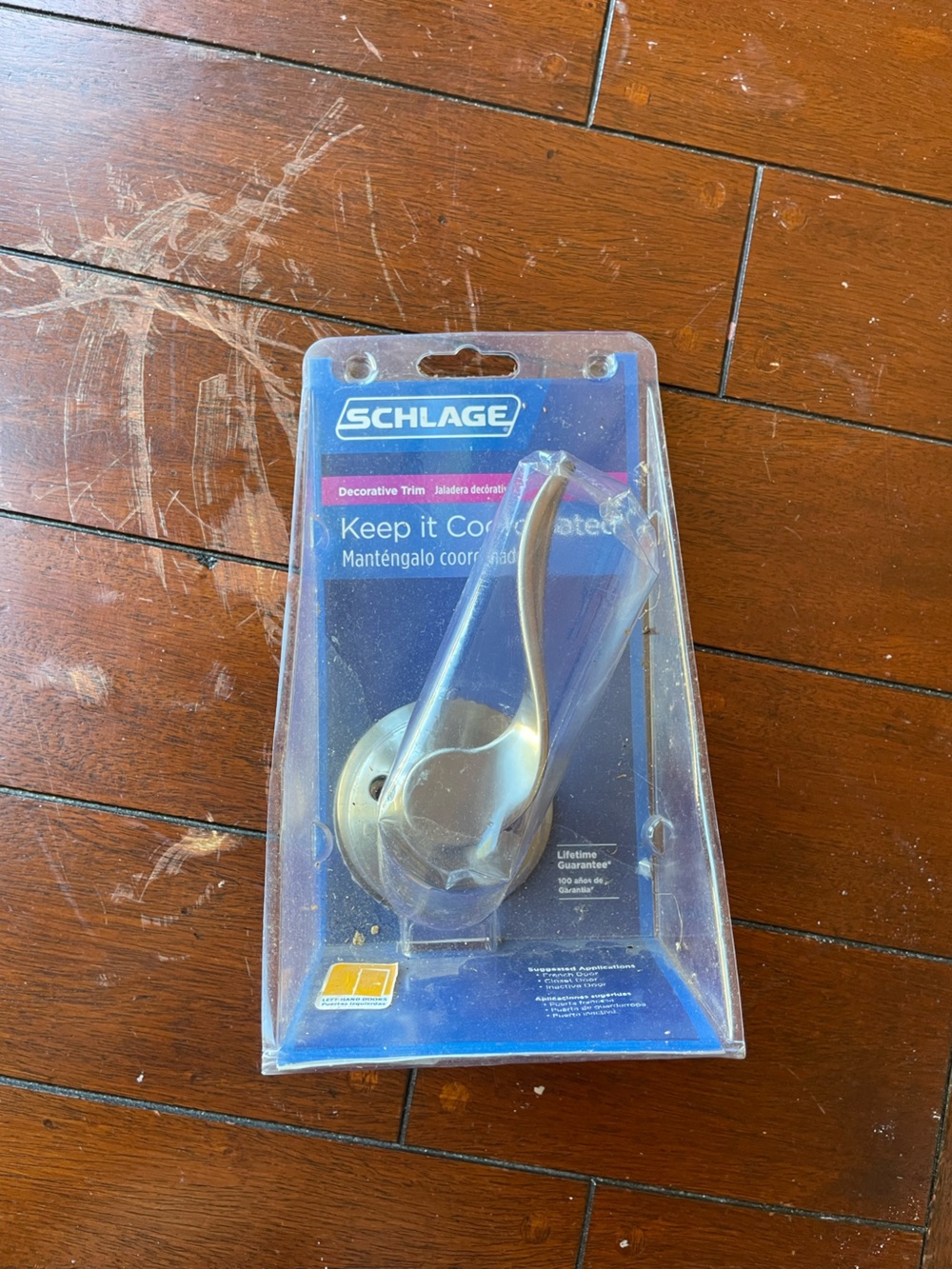 Satin Nickel Door Lever - Right Hand
